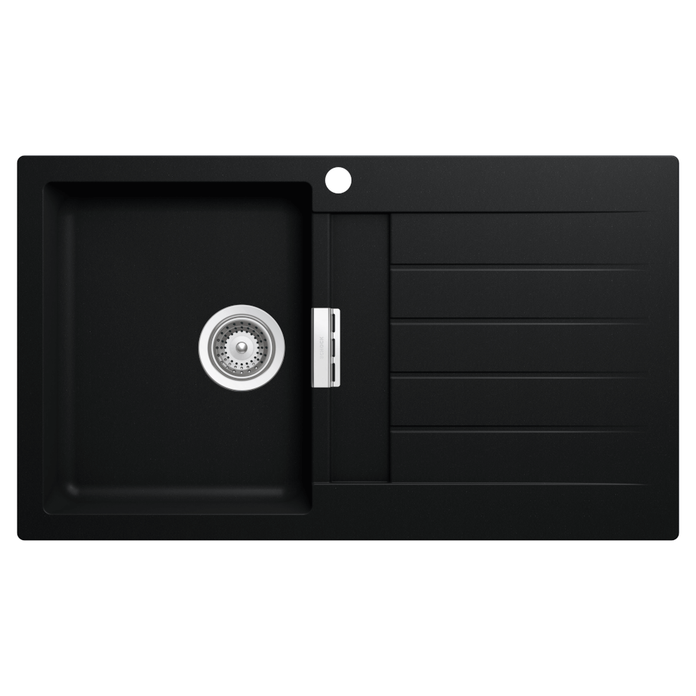 Abey SCHOCK Signus Topmount Single Left Hand Bowl Sink & Drainer 1TH - Puro - D100PL