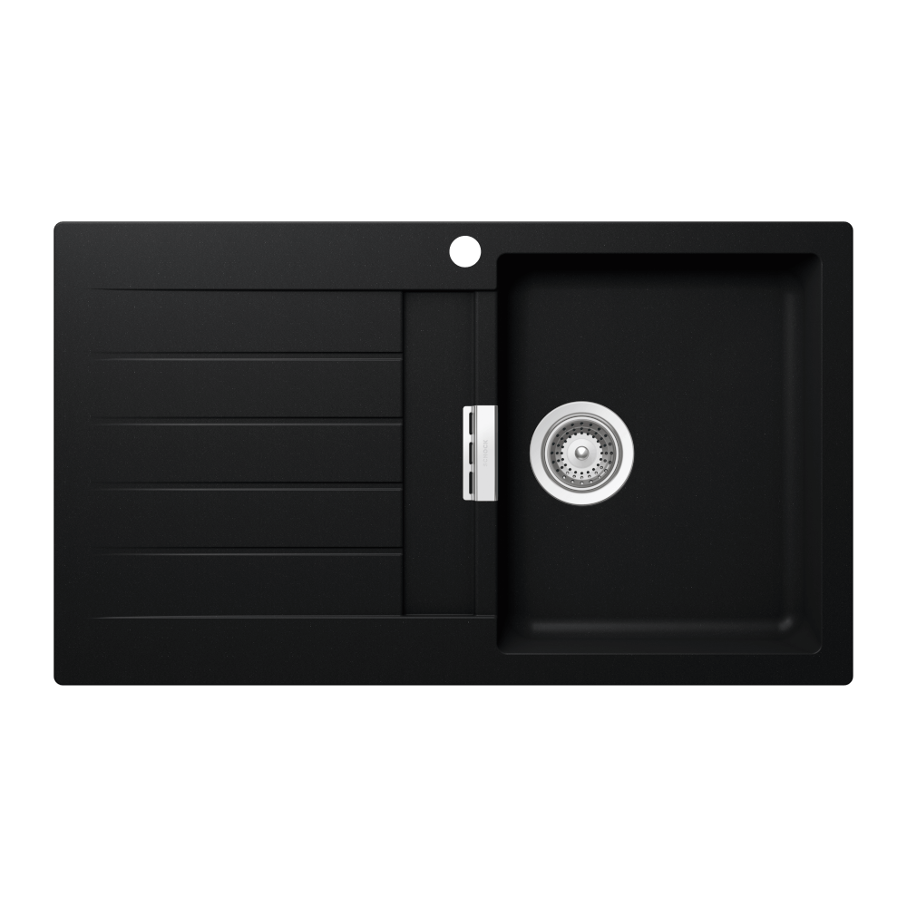 Abey SCHOCK Signus Topmount Single Right Hand Bowl Sink & Drainer 1TH - Puro - D100PR