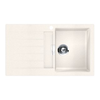 Abey SCHOCK Signus Topmount Single Right Hand Bowl Sink & Drainer 1TH - Polaris - D100WR