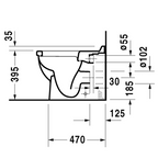 Duravit Starck 3 Wall Faced Toilet Pan - Alpine White D1906700-P