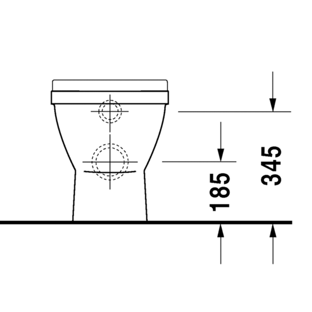 Duravit Starck 3 Wall Faced Toilet Pan - Alpine White D1906700-P