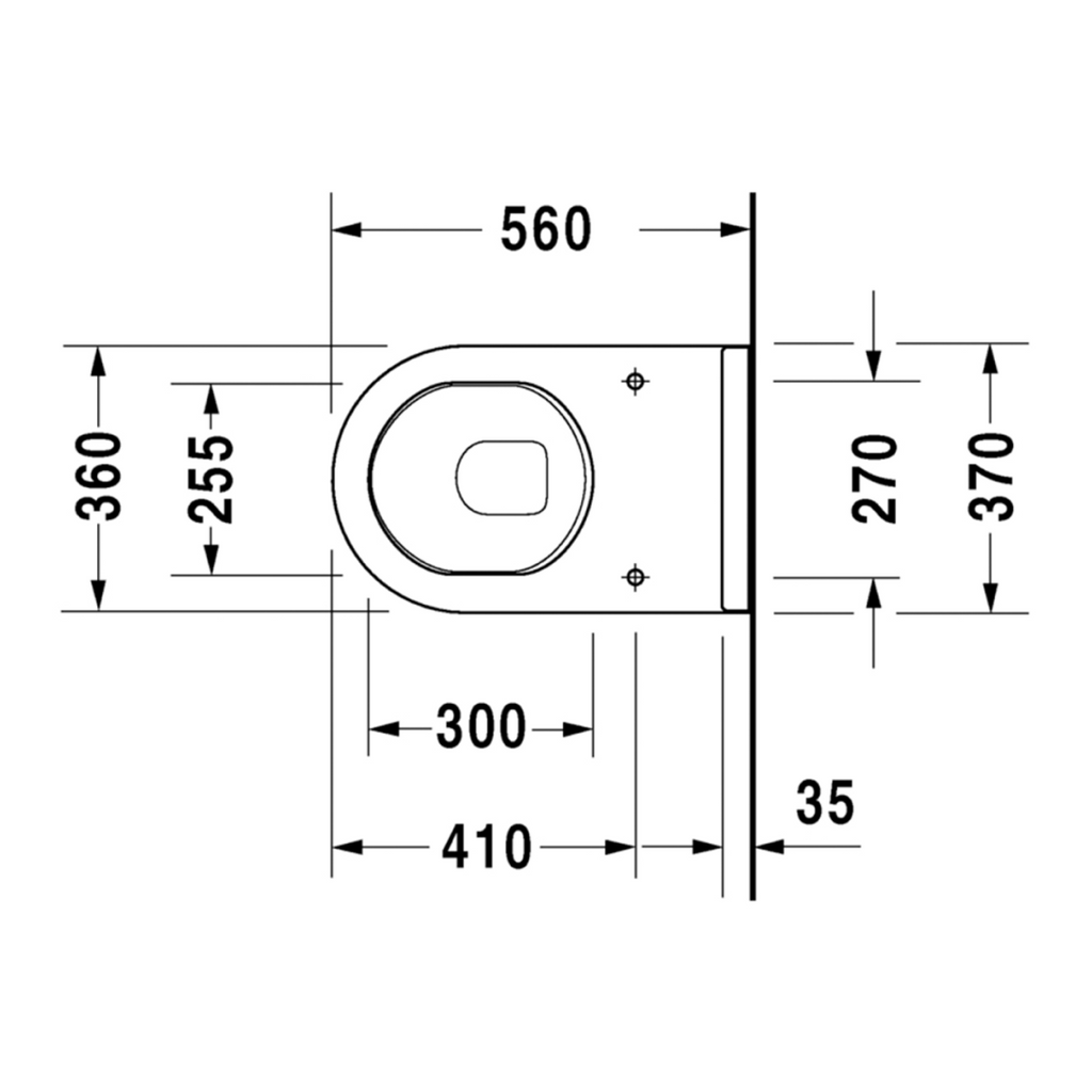 Duravit Starck 3 Wall Faced Toilet Pan - Alpine White D1906700-P