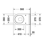 Duravit Starck 3 Wall Faced Toilet Pan - Alpine White D1906700-P