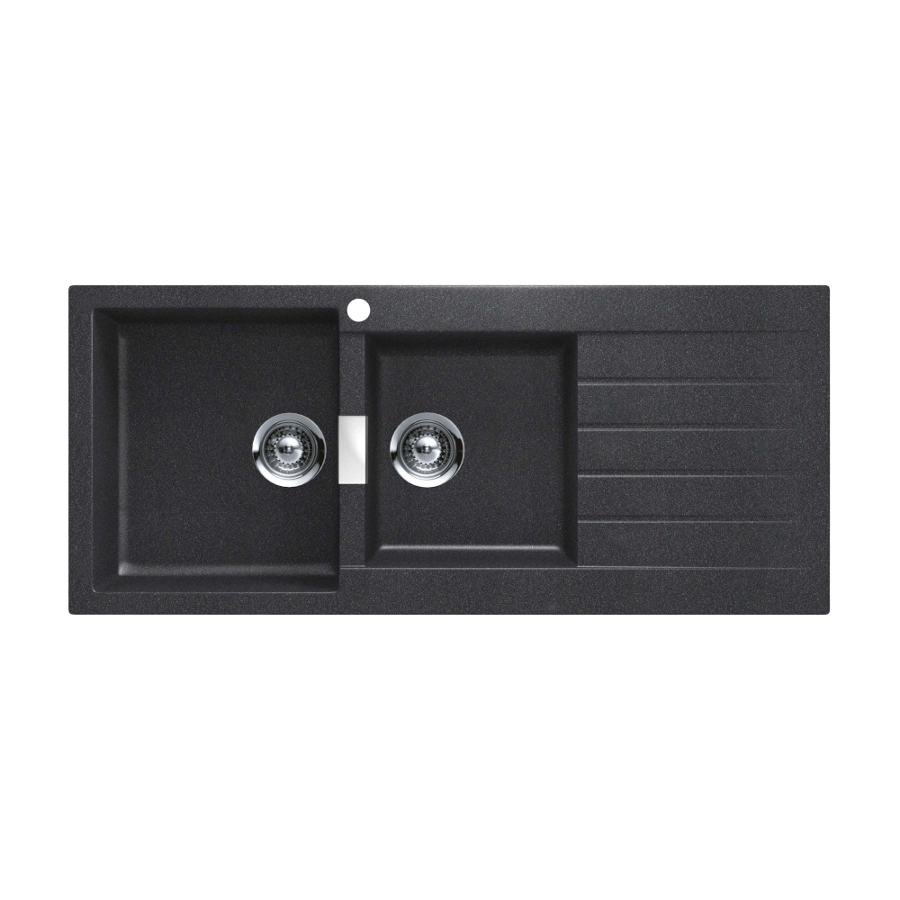 Abey SCHOCK Signus Topmount 1 & 3/4 Left Hand Bowl Sink 1TH - Magma - D200BL