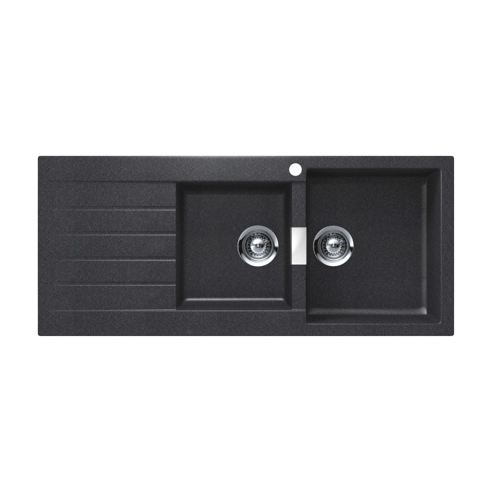 Abey SCHOCK Signus Topmount 1 & 3/4 Right Hand Bowl Sink 1TH - Magma - D200BR