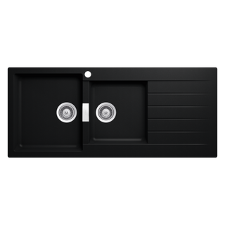 Abey SCHOCK Signus Topmount 1 & 3/4 Left Hand Bowl Sink 1TH - Puro - D200PL