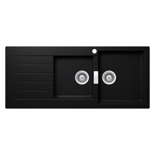 Abey SCHOCK Signus Topmount 1 & 3/4 Right Hand Bowl Sink 1TH - Puro - D200PR