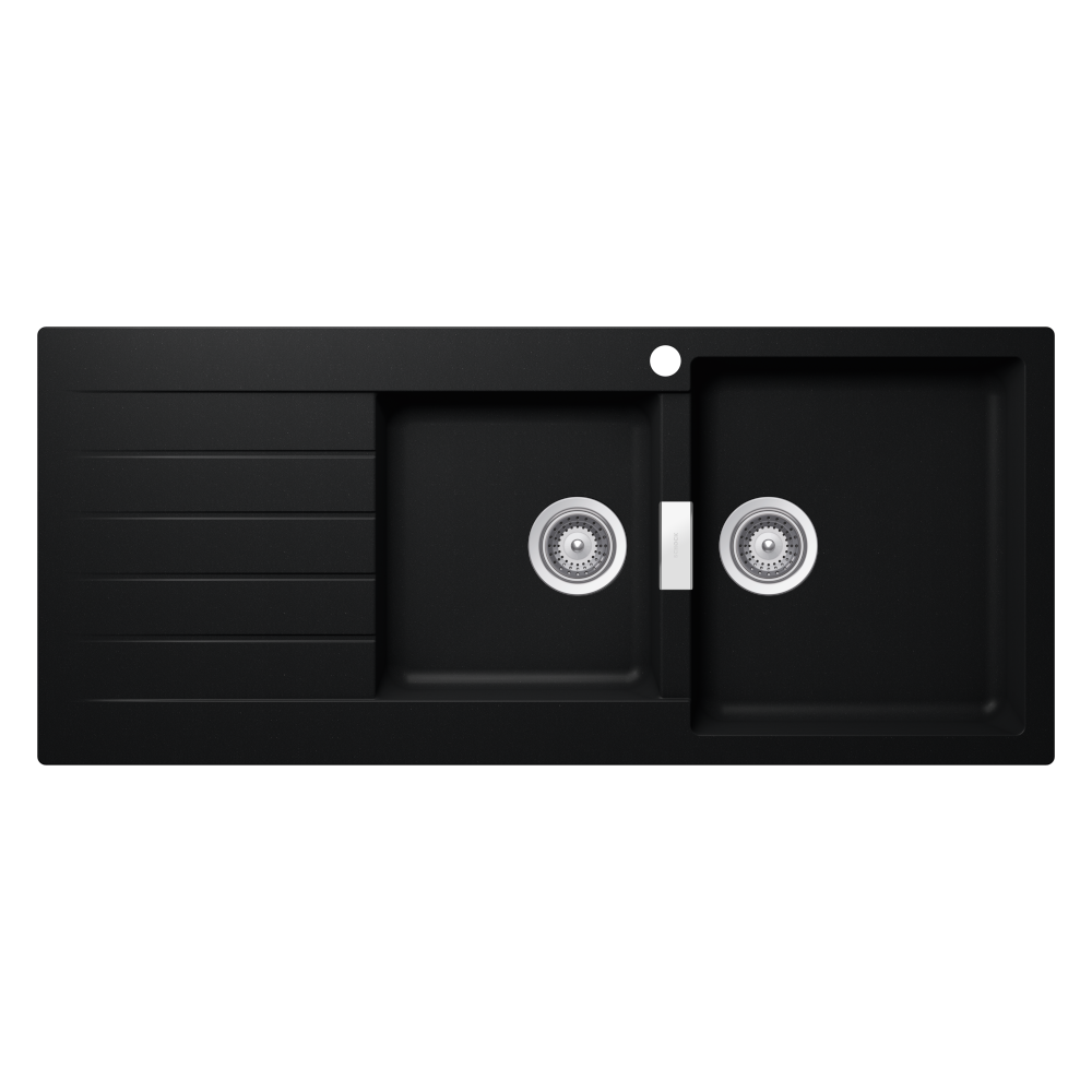 Abey SCHOCK Signus Topmount 1 & 3/4 Right Hand Bowl Sink 1TH - Puro - D200PR