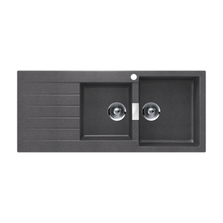 Abey SCHOCK Signus Topmount 1 & 3/4 Right Hand Bowl Sink 1TH - Stone - D200SR