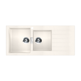 Abey SCHOCK Signus Topmount 1 & 3/4 Left Hand Bowl Sink 1TH - Polaris - D200WL