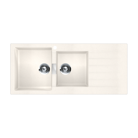 Abey SCHOCK Signus Topmount 1 & 3/4 Left Hand Bowl Sink 1TH - Polaris