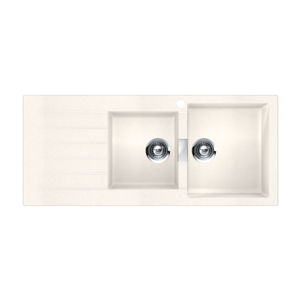 Abey SCHOCK Signus Topmount 1 & 3/4 Right Hand Bowl Sink 1TH - Polaris - D200WR