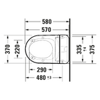 Duravit D-Neo Sensowash Rimless Wall Hung Smart Toilet - Alpine White D2150000