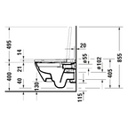 Duravit D-Neo Sensowash Rimless Wall Hung Smart Toilet - Alpine White D2150000