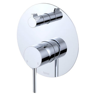 Fienza Kaya Wall Diverter Mixer Trim Kit Large Round Plate - Chrome - D228102