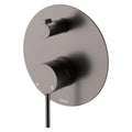 Fienza Kaya Wall Diverter Mixer Trim Kit Large Round Plate - PVD Gun Metal - D228102GM