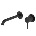 Fienza Kaya Basin/Bath Round Wall Mixer Trim Kit 200mm Outlet - Matte Black - D228104B-200