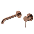 Fienza Kaya Basin/Bath 200mm Round Wall Mixer Trim Kit Only (Body Extra) - Brushed Copper - D228104CO-200-LF
