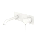 Fienza Kaya Basin/Bath Rectangular Wall Mixer Trim Kit 160mm Outlet - Matte White - D228106MW