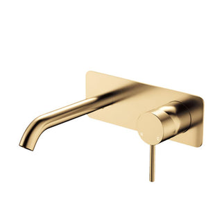 Fienza Kaya Basin/Bath Rectangular 160mm Wall Mixer Trim Kit Only (Body Extra) - Urban Brass - D228106UB