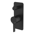Fienza Sansa Rectangular Wall Diverter Mixer Trim Kit - Matte Black - D229102B-2