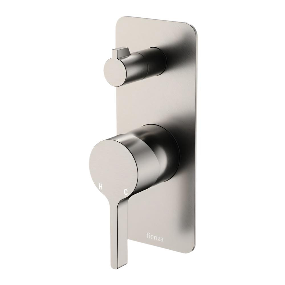 Fienza Sansa Rectangular Wall Diverter Mixer Trim Kit - Brushed Nickel - D229102BN-2