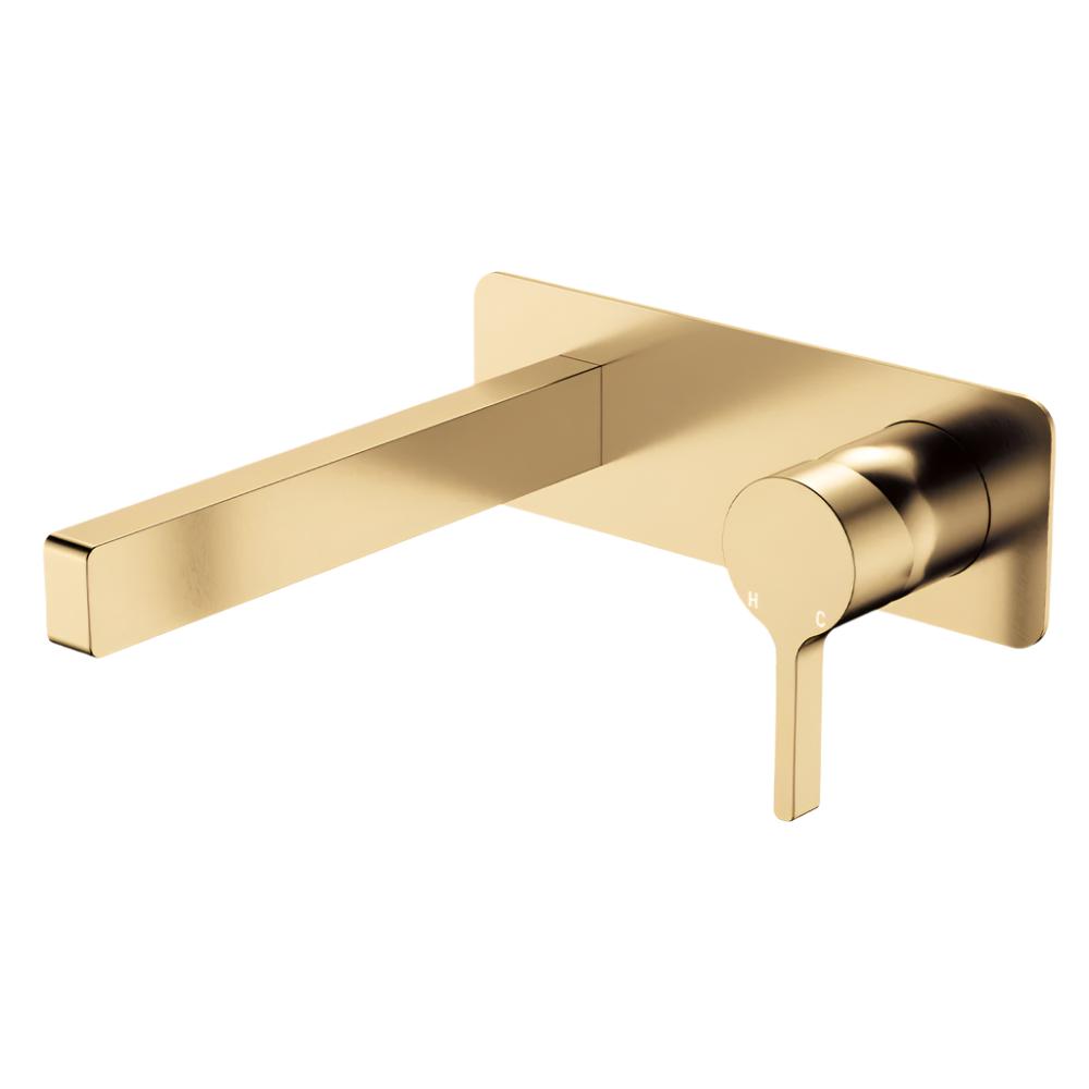 Fienza Sansa Rectangular Wall Bath Mixer Trim Kit - Urban Brass - D229104UB