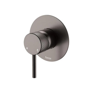 Fienza Axle Large Round Wall Mixer Trim Kit - Gun Metal - D231101GM-3