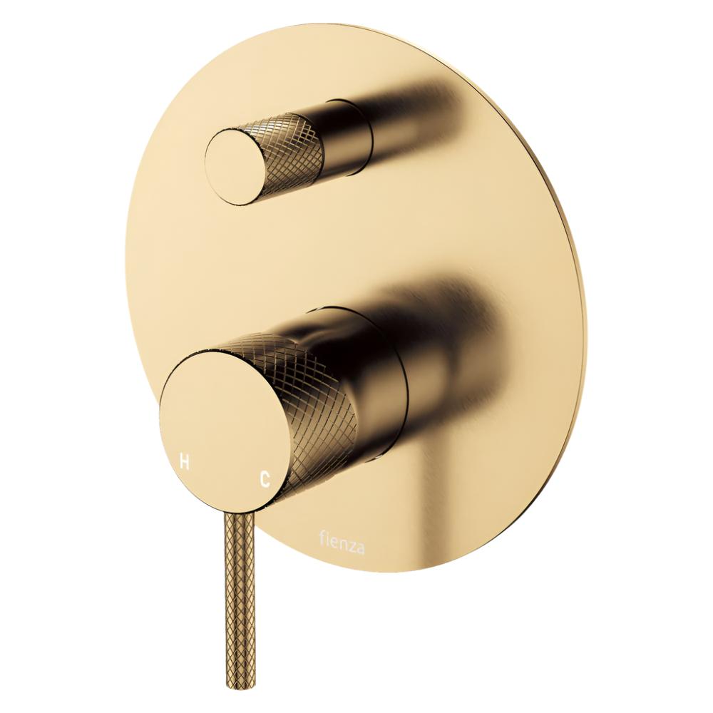 Fienza Axle Large Round Wall Diverter Mixer Trim Kit - Urban Brass - D231102UB