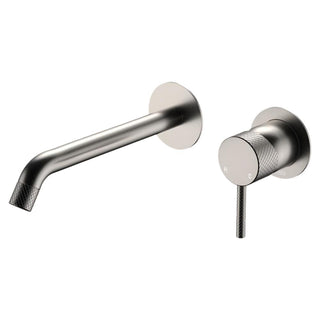 Fienza Axle Round 200mm Wall Basin/Bath Mixer Trim Kit Only (Body Extra) - Brushed Nickel - D231104BN-200