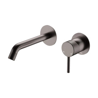 Fienza Axle Round 160mm Wall Basin/Bath Mixer Trim Kit Only (Body Extra) - Gun Metal - D231104GM