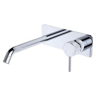 Fienza Axle Rectangular Wall Basin/Bath Mixer Trim Kit 200mm Outlet - Chrome - D231106-200