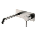 Fienza Axle Rectangular Wall Basin/Bath Mixer Trim Kit 200mm Outlet - Brushed Nickel - D231106BN-200
