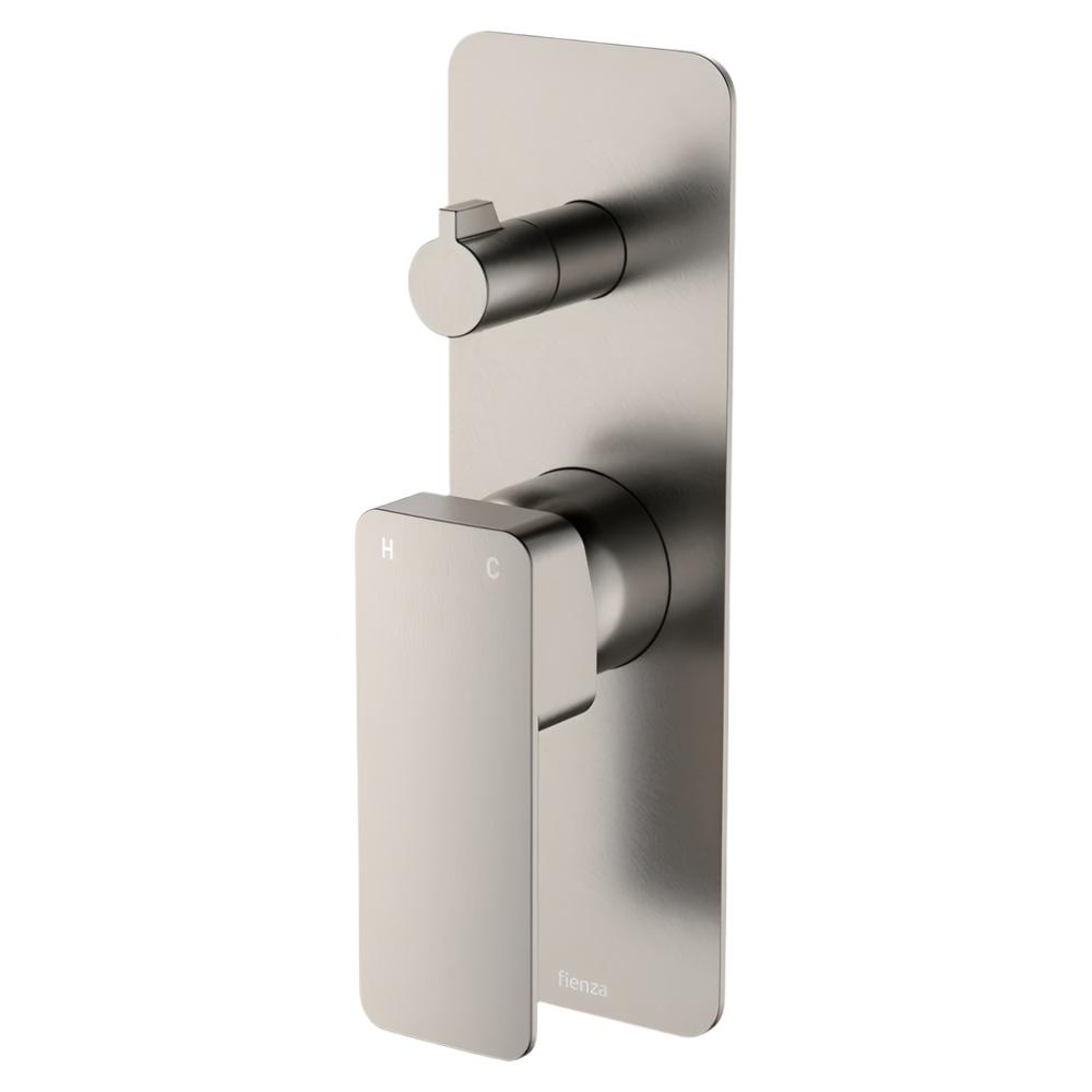 Fienza Tono Rectangular Wall Diverter Mixer Trim Kit - Brushed Nickel - D233102BN-LF