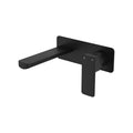 Fienza Tono Rectangular Wall Basin/Bath Mixer Set Trim Kit 160mm Outlet - Matte Black - D233106B-LF