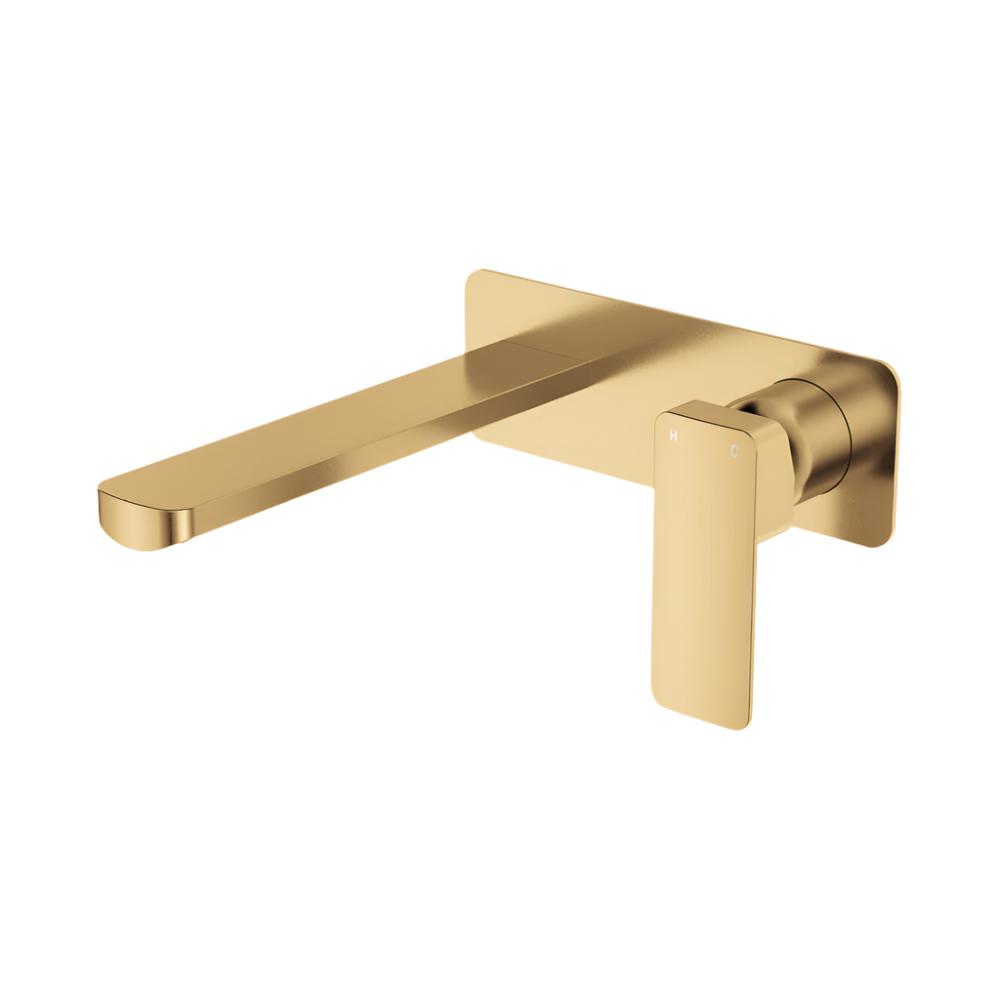 Fienza Tono Rectangular Wall Basin/Bath Mixer Trim Kit 200mm Outlet - Urban Brass - D233106UB-200-LF