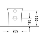 Duravit White Tulip Wall Faced Toilet Pan - Alpine White D4400400-P