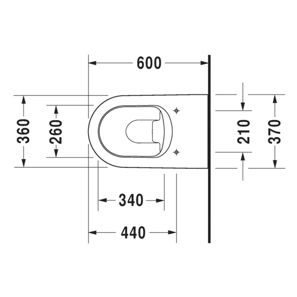 Duravit Soleil by Starck Wall Faced Toilet Pan - Alpine White D4600400-P