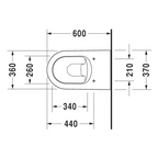 Duravit Soleil by Starck Wall Faced Toilet Pan - Alpine White D4600400-P