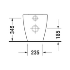 Duravit Soleil by Starck Wall Faced Toilet Pan - Alpine White D4600400-P