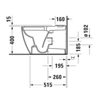 Duravit Soleil by Starck Back to Wall Toilet Suite (Rear Inlet) - Alpine White D4600500-P