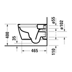 Duravit Soleil by Starck Rimless Wall Hung Toilet Pan - Alpine White D4652909-P