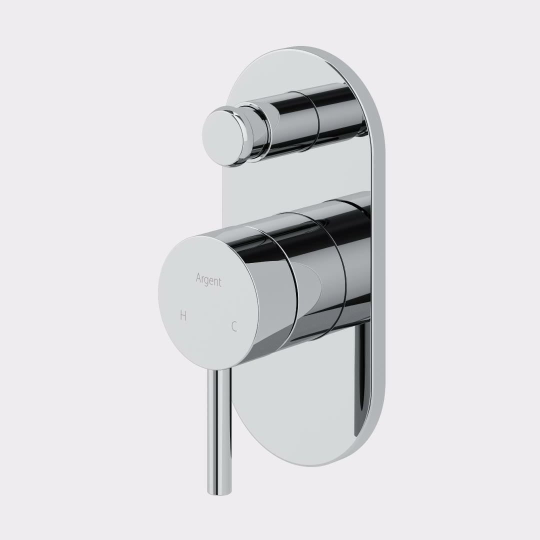 Argent Grace 2.0 Diverter Mixer Set (Includes In-Wall Body) - LF Chrome - D666361B + M515800