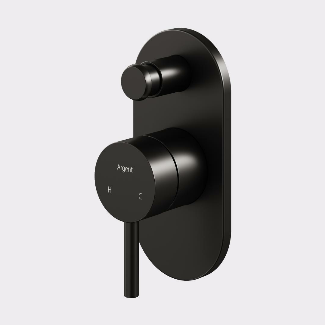 Argent Grace 2.0 Diverter Mixer Set (Includes In-Wall Body) - LF Matte Black - D666395B + M515800