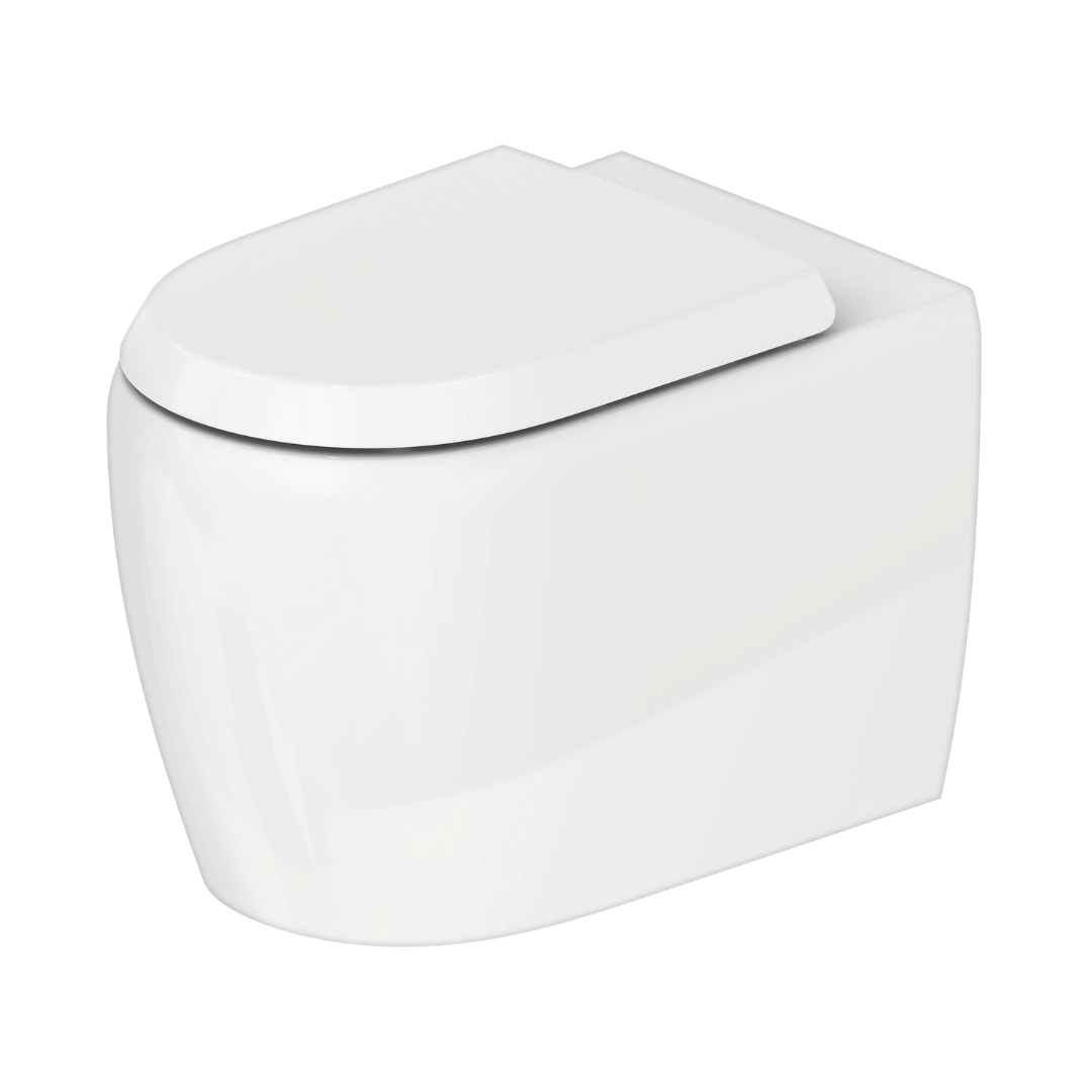 Duravit Qatego Wall Faced Toilet Pan - Alpine White D7000200