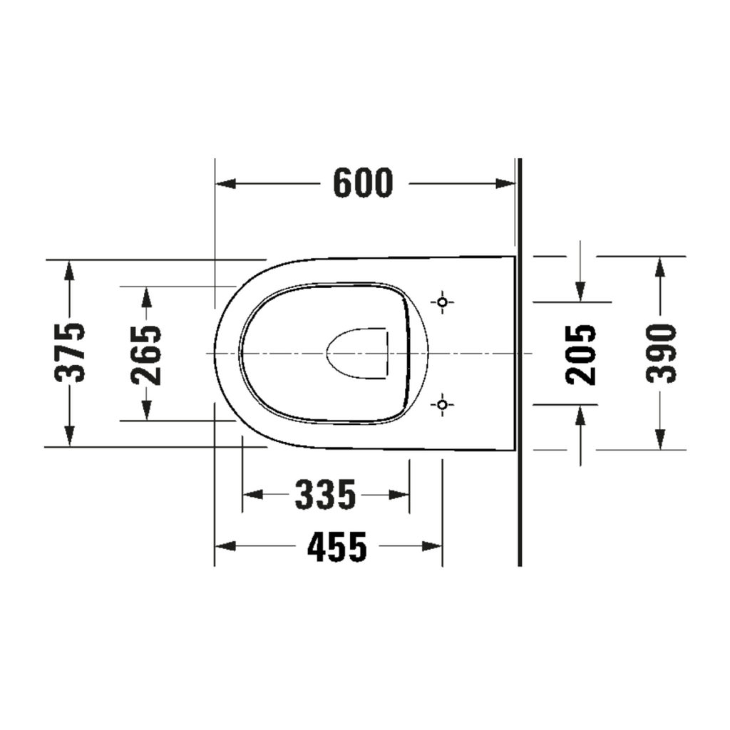 Duravit Qatego Wall Faced Toilet Pan - Alpine White D7000200