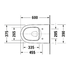 Duravit Qatego Wall Faced Toilet Pan - Alpine White D7000200