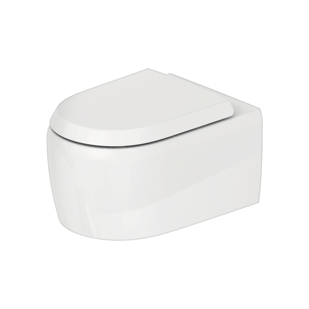 Duravit Qatego Wall Hung Rimless Toilet Pan - Alpine White D7000300
