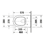 Duravit Qatego Wall Hung Rimless Toilet Pan - Alpine White D7000300