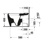 Duravit Qatego Back to Wall Toilet Suite - Alpine White D7000400